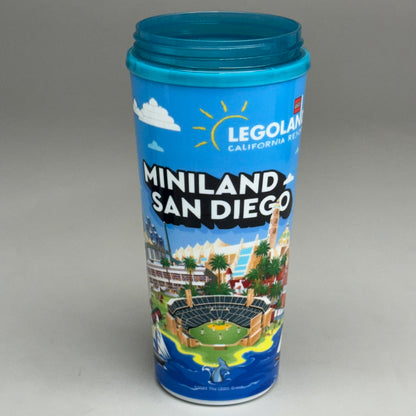 LEGOLAND Miniland San Diego (2 PACK) Plastic Cup w/Lid & Straw AUTHENTIC! (New)