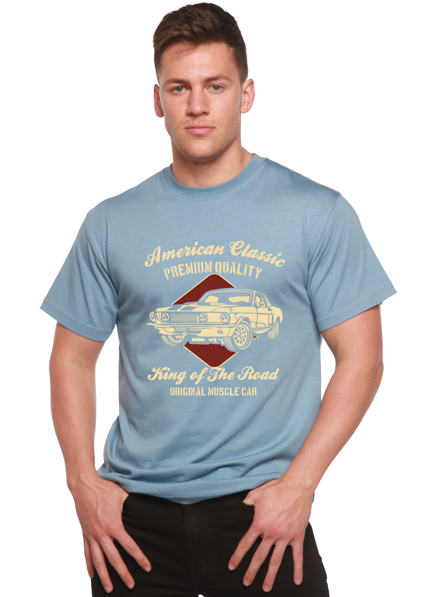 American Classic Men's Bamboo Viscose/Organic Cotton Short Sleeve Graphic T-Shirt