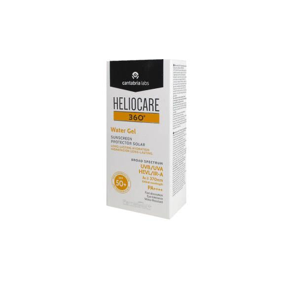 Heliocare 360 Water Jel Sunscreen SPF50+ - Broad-Spectrum Protection, Moisturizing & Antioxidant-Rich