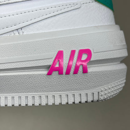 NIKE Air Force 1 PLT.AF.ORM Tapered Toe Shoes Sz Women's 8 White/Pink/Blue FN7180-100