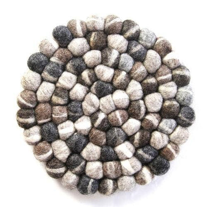 Grey Felt Ball Trivet
