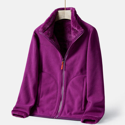 Double-sided Polar Fleece Outdoor Thick Warm Sweater Coat