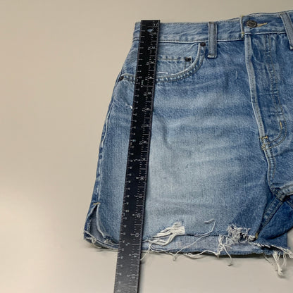 ETICA Fern High Rise Shorts Certified Organic Rip Current Size 27 EW178335