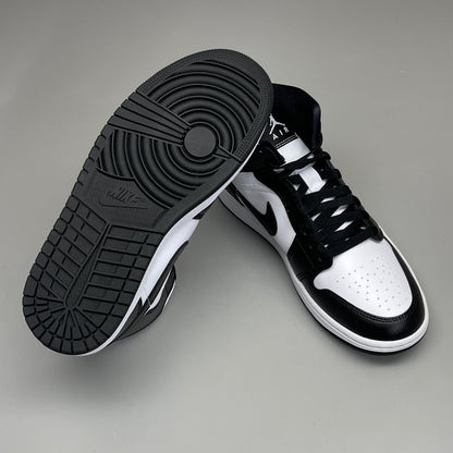 NIKE AIR JORDAN 1 Mid Panda Shoe Women's Sz 10 Black / White DV0991-101 (New)