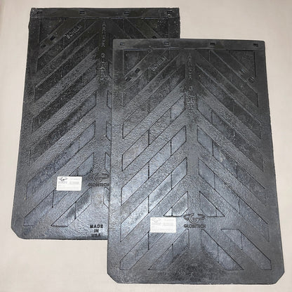 GLOBETECH 2-PACK! Rubber Mud Flaps 24" W x 36" L Black 2436CD (New)