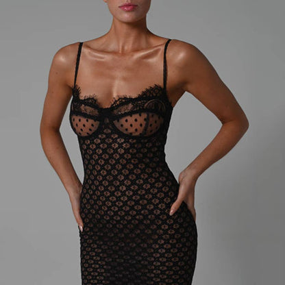 Laurens Lace Slit Dress
