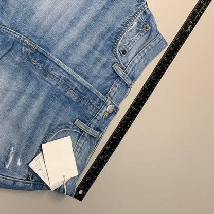 ETICA Fern High Rise Shorts Certified Organic Rip Current Size 28 EW178335