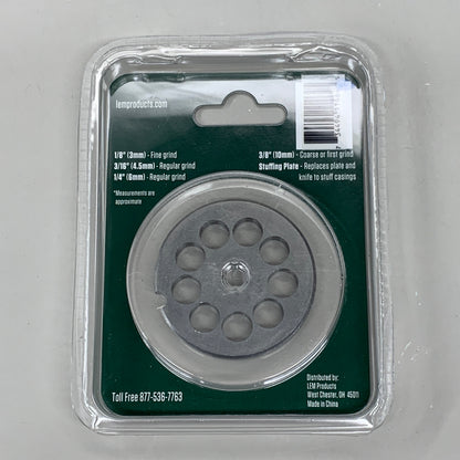 LEM Grinder Plate 10mm #5 (3/8") 2-1/8" Diameter Stainless Steel