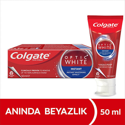 Colgate Optic White Instant White Toothpaste 50ml - Teeth Whitening