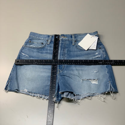 ETICA Fern High Rise Shorts Certified Organic Rip Current Size 28 EW178335