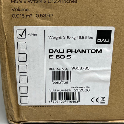 DALI PHANTOM In-Ceiling Stereo Speaker 12.4" White E-60 S Danish Audiophile (New)