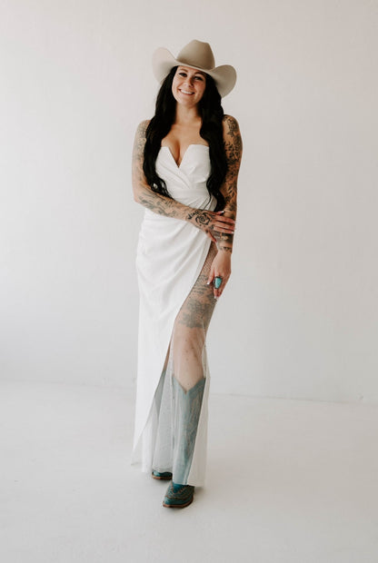 Lillian's Rhinestone Mesh Maxi Dress