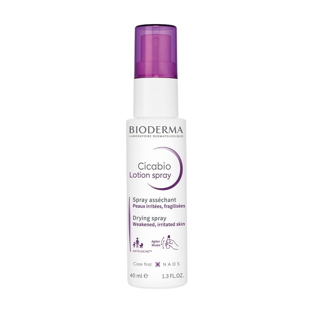 Bioderma Cicabio Soothing Skin Lotion Spray - Calming Relief for Damaged Skin, 1.35 fl oz