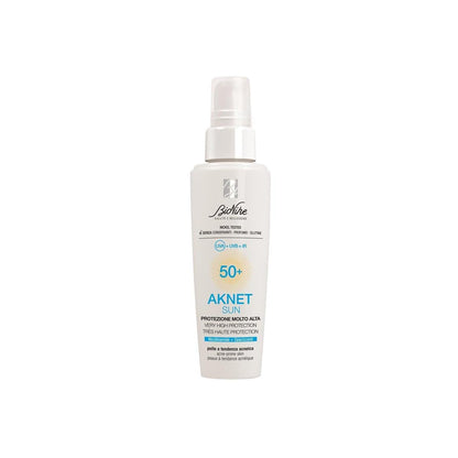 Bionike Aknet Sun SPF50+ Sunscreen for Oily Skin - Protects Against UVB Rays, Non-Comedogenic, Water-Resistant
