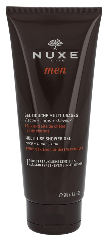 Nuxe Men Multi-Purpose Shower Gel for Face, Body, and Hair - Gentle, Natural Skincare