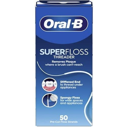 Oral-B Superfloss Dental Floss - Ideal for Braces & Implants