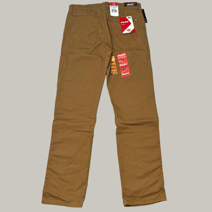 DICKIES Flex Regular Fit Double Knee Pant Men's Sz 30X32 Stonewashed Brown Duck