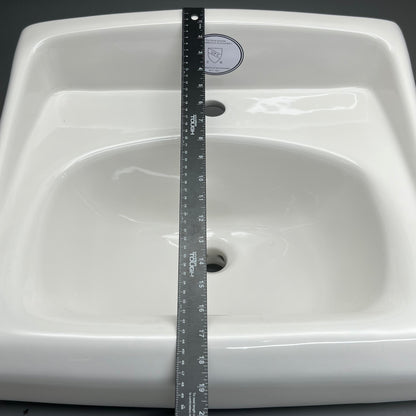 SLOAN Vitreous China Wall-Mounted Backsplash Lavatory Sink White SS3103
