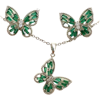 Floral & Gemstone Necklace and Earrings Set – Multiple Styles