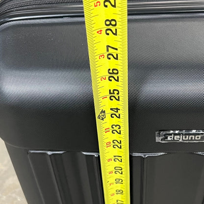 DEJUNO (3 PACK) Light Weight Expandable Spinner Rolling Suitcase Set BLACK 2207DJBF