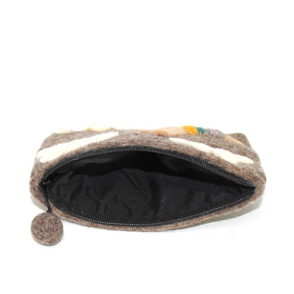 Llama Adventures Felt Zipper Pouch