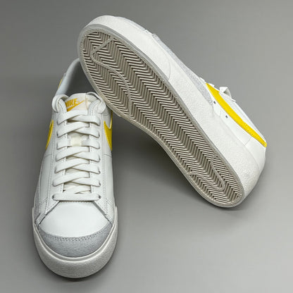 NIKE Shoes Blazer Low Cut Platform Sneaker Sz Women's 10.5 Men's 9 Yellow/Grey/White