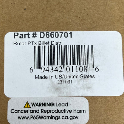 PERTRONIX Premium Rotor Flamethrower w/ Brass Contact Billet Distributer D660701