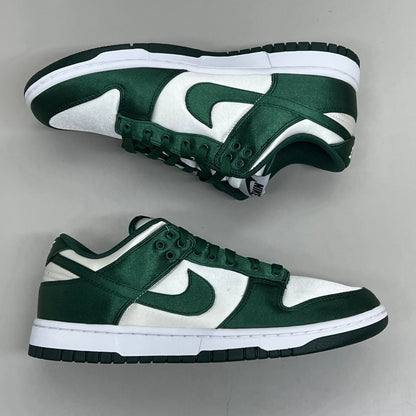 NIKE Dunk Low Satin ESS SNKR Sz Women's 5.5 Men's 4 White/Team Green DX5931100
