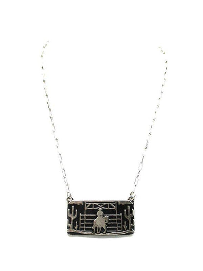 Western Cowboy Ranch Pendant Necklace
