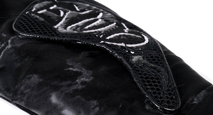 Punk Black Motorcycle Leather Jacket