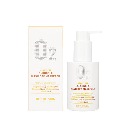 Be The Skin Heartleaf O2 Bubble Wash Off Mask Pack