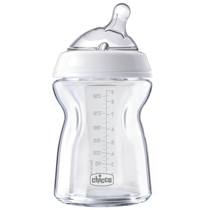 Chicco Natural Feeling 250ml Baby Bottle - Angled Nipple Design for Newborns & Infants
