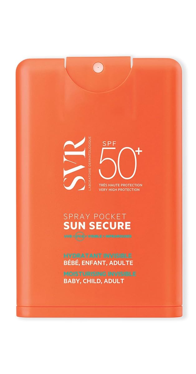 SVR Sun Secure Cep Spreyi SPF50+ Sunscreen Spray for Babies, Children, and Adults - UVA-UVB Protection, Transparent Formula