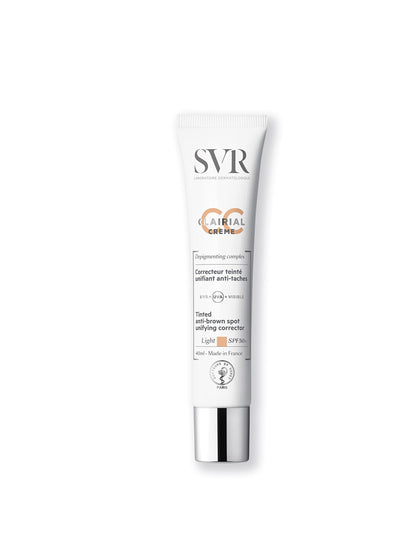 SVR Clairial CC Cream SPF50+ - Non-Comedogenic, Alcohol-Free, Paraben-Free Sun Protection for Sensitive Skin
