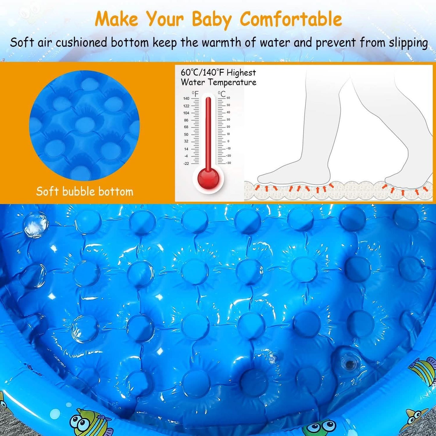 51x13" Inflatable Swimming Pool