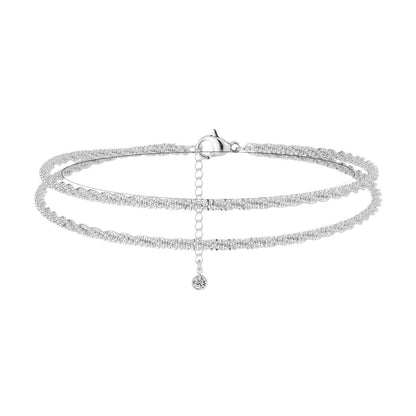 Fashion Trend Sparkling Foot Ornaments Double Layer