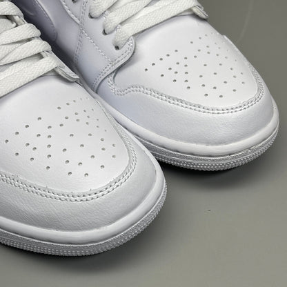 NIKE AIR JORDAN 1 Low Triple White Women's Sz 9 DV0990-111 (New in Box)
