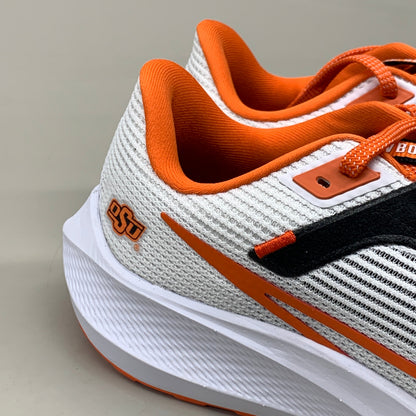 NIKE Zoom Pegasus 40 OK STATE White Shoes, Brilliant Orange & Black 8 W 6.5 M DZ5973-100