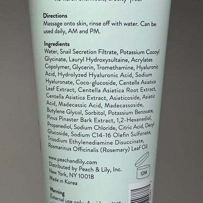 PEACH SLICES Snail Rescue Purifying Cleanser w/ Snail Mucin 4.05fl oz