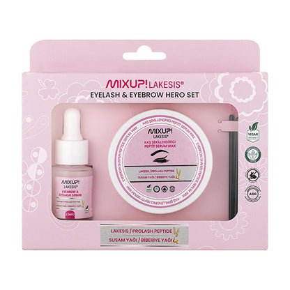 Mixup. Lakesis Eyebrow and Eyelash Serum Set - Strengthens, Nourishes, and Shapes Brows and Lashes