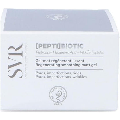 SVR Pepti Biotic Regenerating Smoothing Matt Gel 50ml - Hydrating Anti-Aging Smoothing Gel for Sensitive Skin