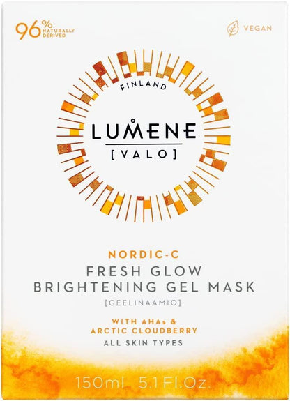 Lumene Brightening Gel Face Mask - Vegan Skincare with Cloudberry Extract & AHA Acids