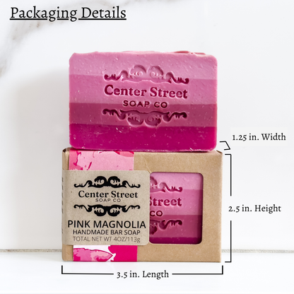 Pink Magnolia Valentine's Handmade Soap Bar
