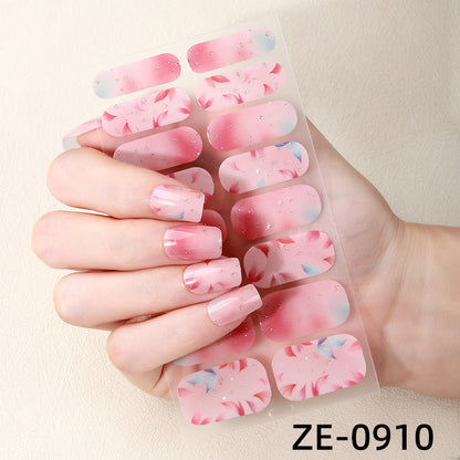 Gradient Onion Powder French Nail Applique Nail Stickers