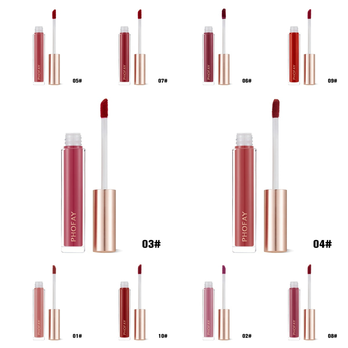 PHOFAY Non-Sticky Lip Gloss