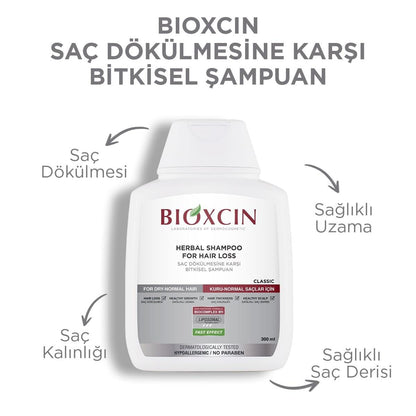 Bioxcin Botanical Shampoo for Hair Loss - Hypoallergenic, Paraben-Free, 10.14 fl oz