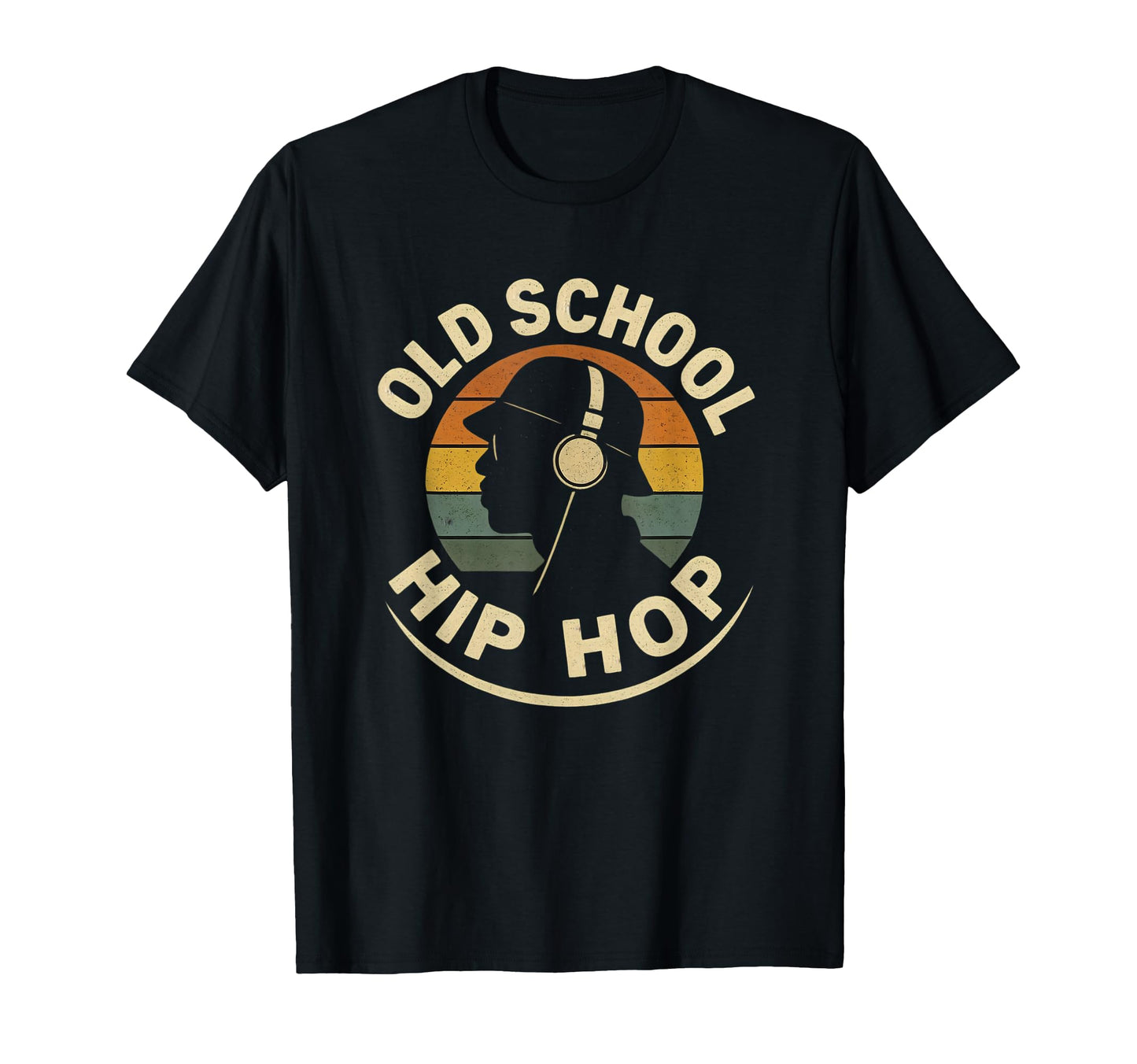Old School Hip Hop Buckethat Vibes T-Shirt - Minimalist Print for Adults