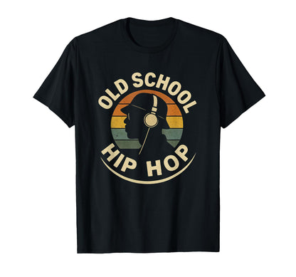 Old School Hip Hop Buckethat Vibes T-Shirt - Minimalist Print for Adults
