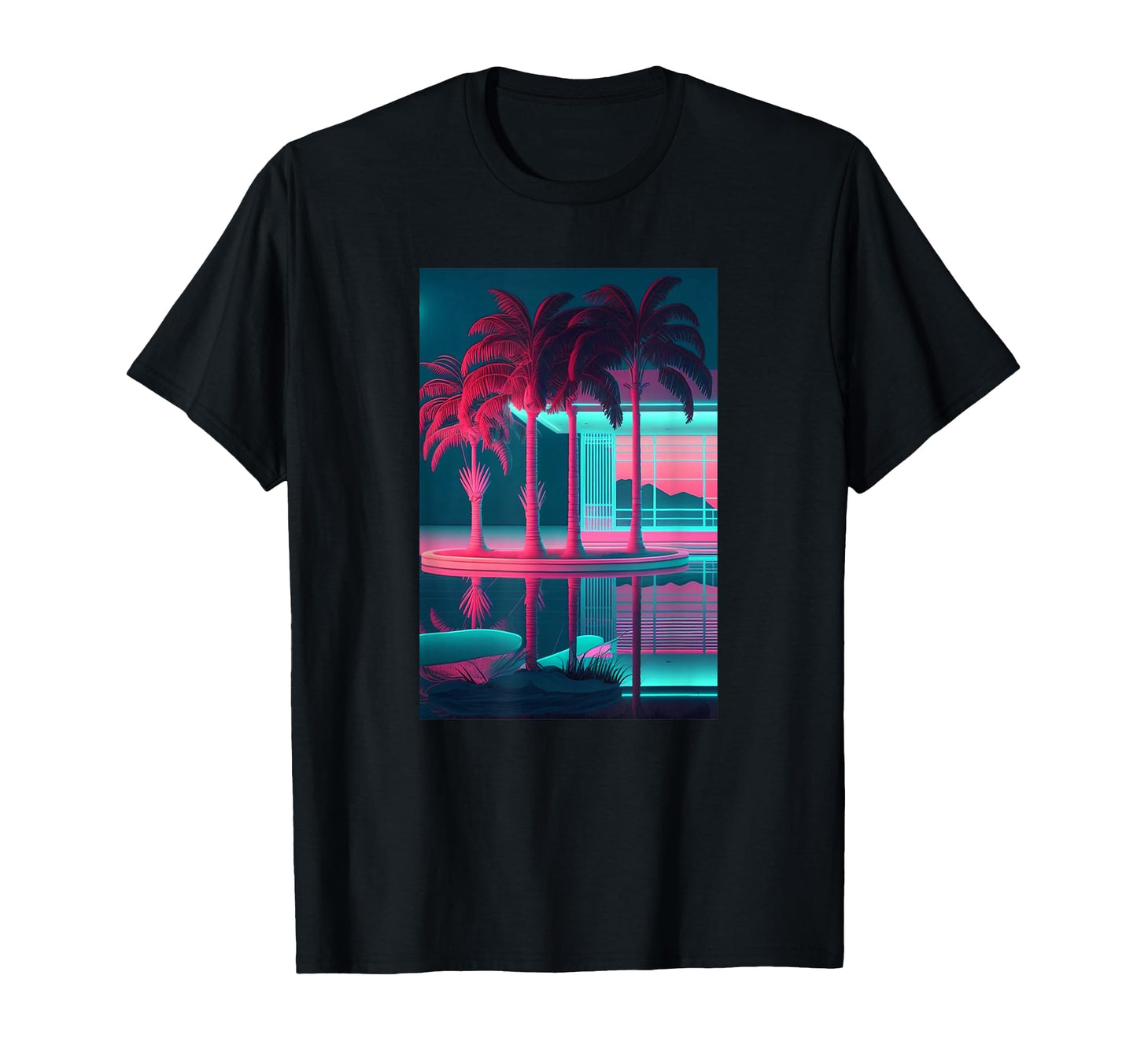 Vaporwave Aesthetic Trippy Tropical T-Shirt - Aesthetic Graphic Men Women