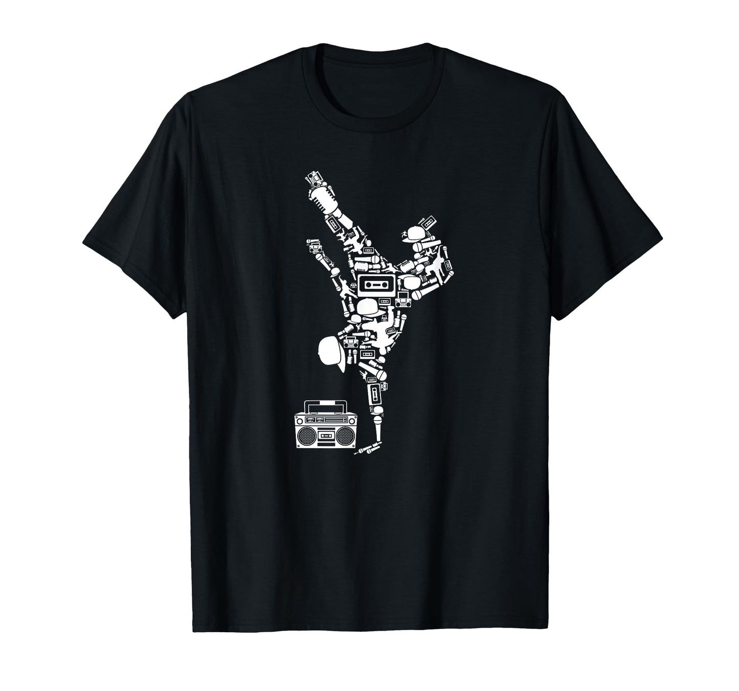 Hip Hop Old School Breakdancing T-Shirt - Streetwear Style for Adults